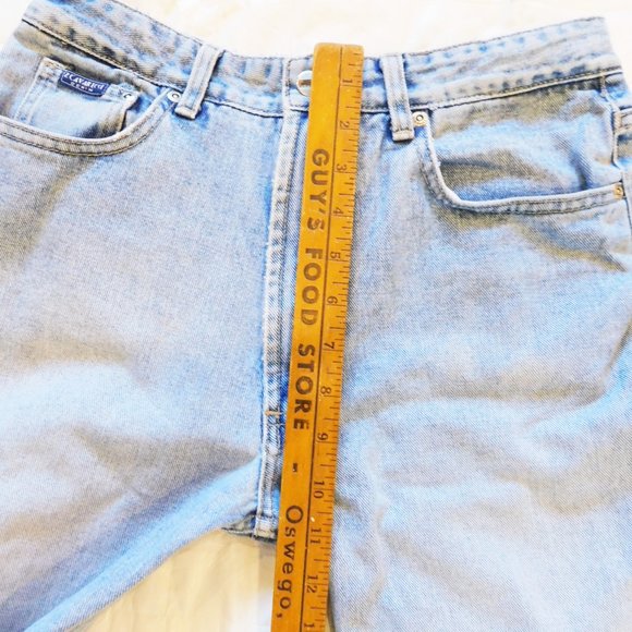 Y2K 90's Z. CAVARICCI Light Stone Washed Denim MOM Jeans High Waist Straight Leg - Picture 8 of 16